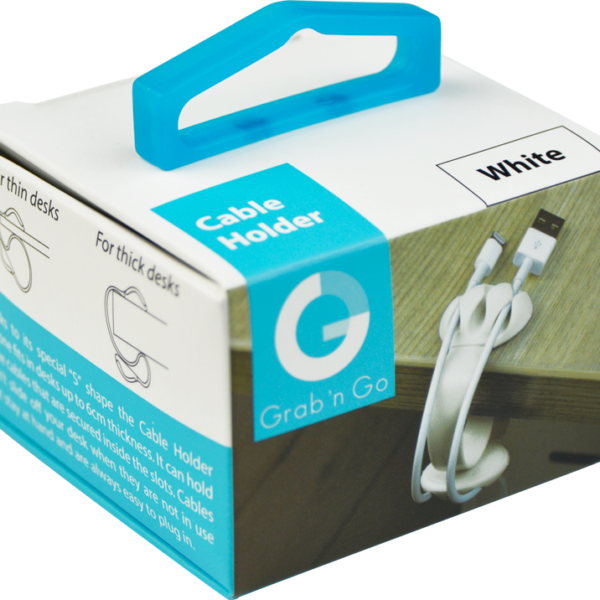 Support pour câble en silicone blanc