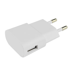 Chargeur mural USB pour mobile et smartphone blanc